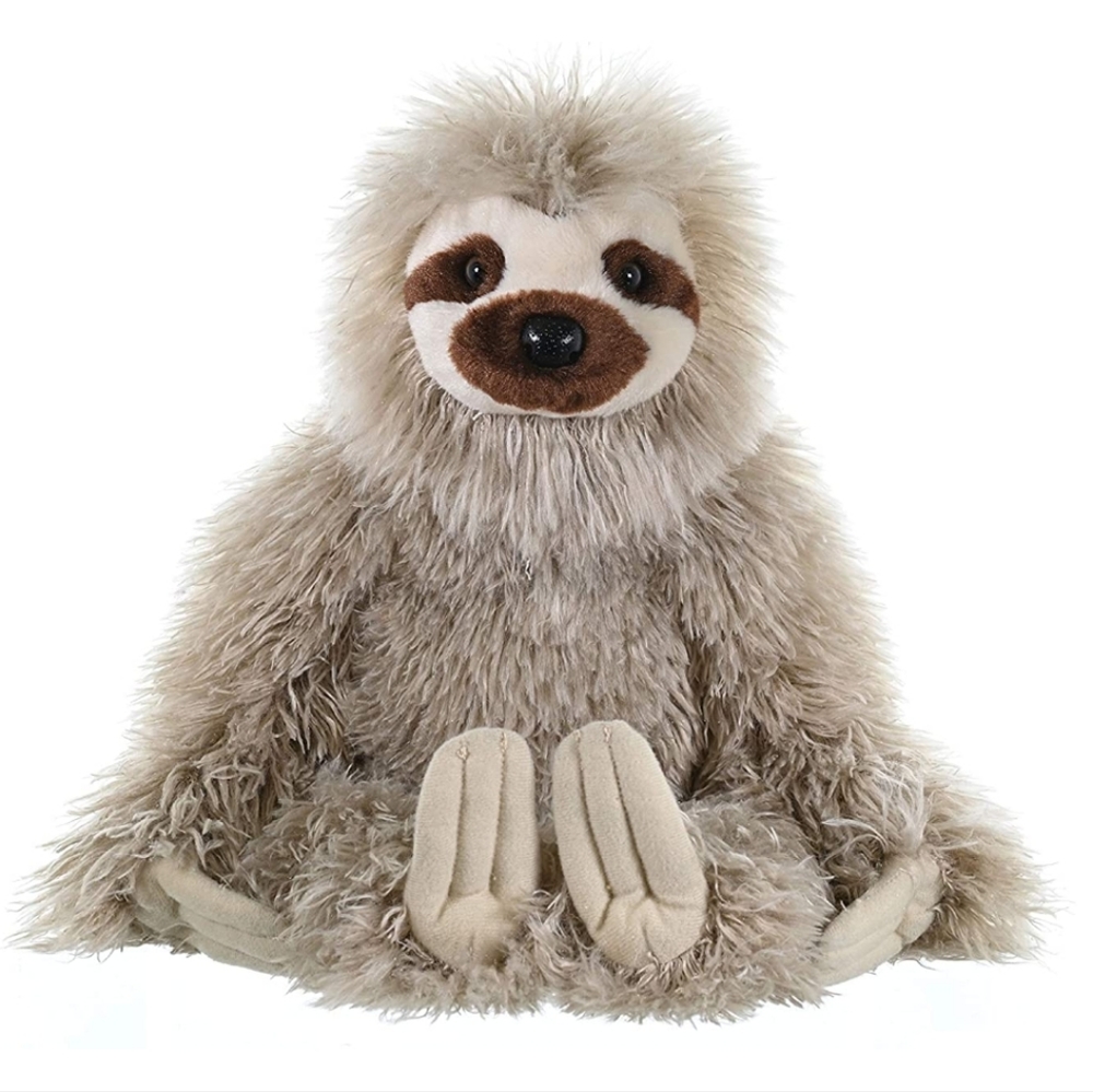 Wild Republic Cuddlekin Three Toed Sloth 12" Plush, Cuddlekins Stuffed Animal